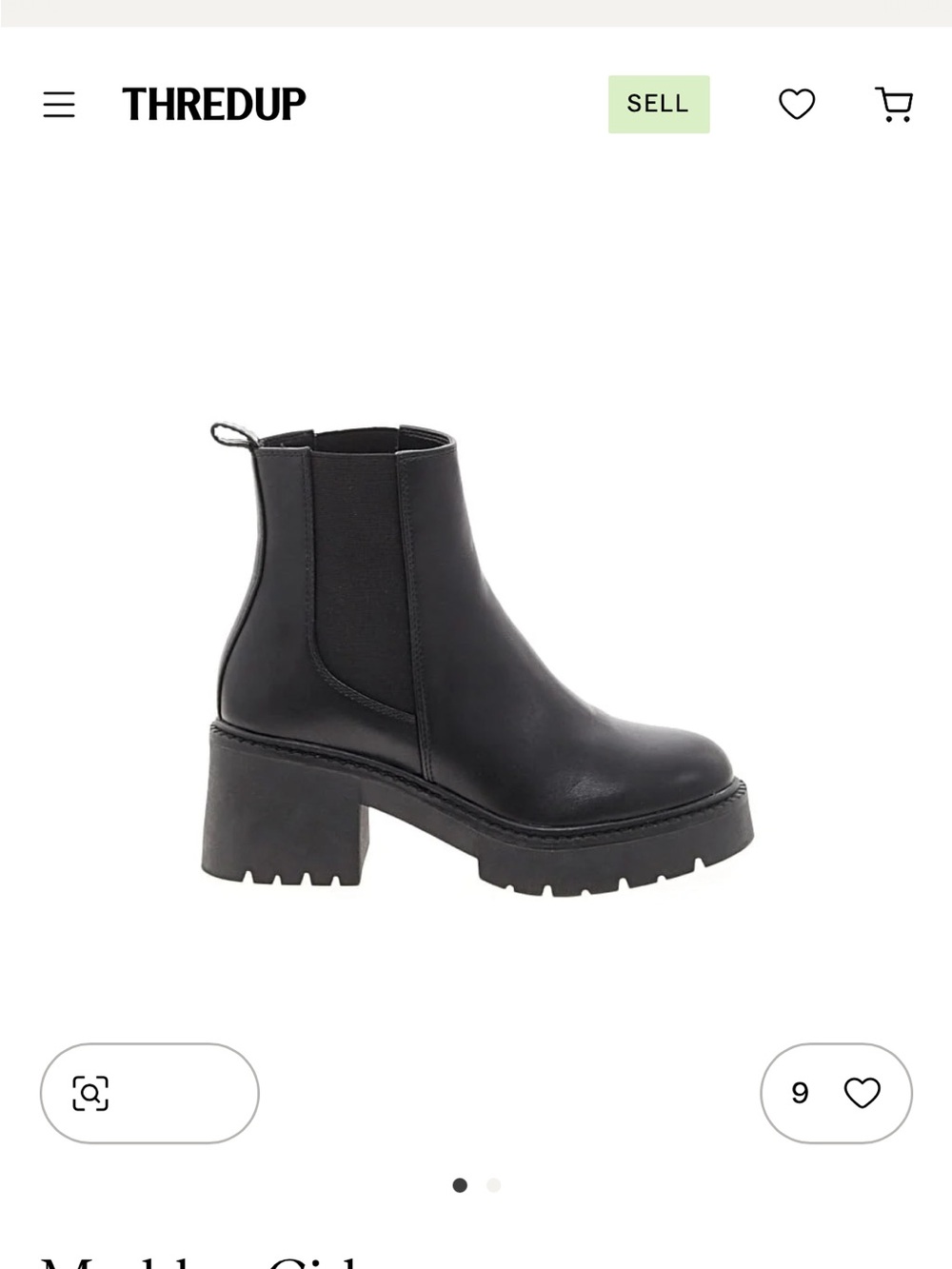 Madden Girl Black Chunky Chelsea Heeled Ankle Boot